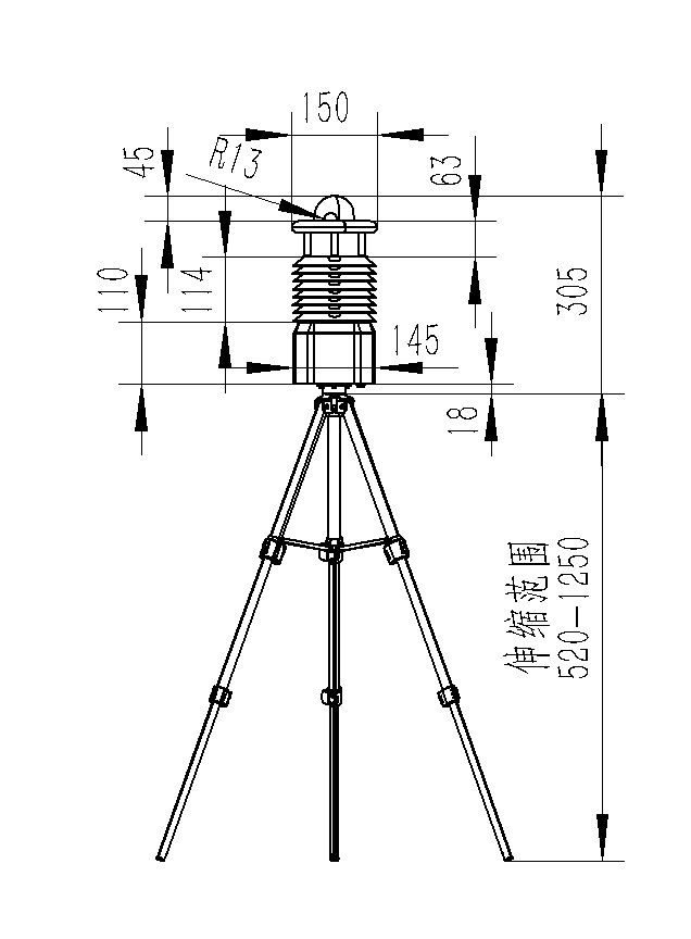 便携式气象仪尺寸图
